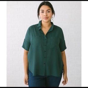 Tradlands Boxy Top in Emerald